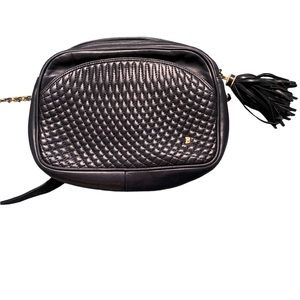 Vintage Bally Quilted Lamb Leather crossbody bag